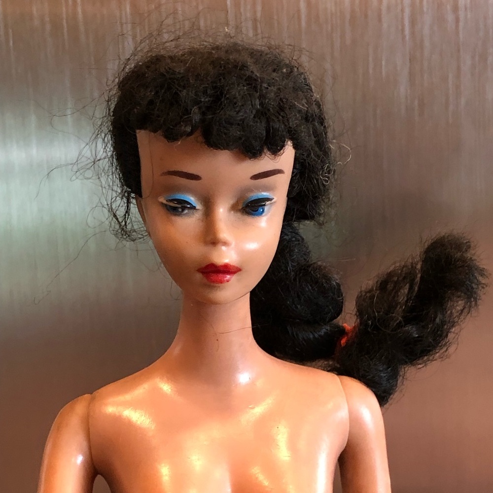 Antique Original 1960 Barbie TM #4 Tan Body Brunette
